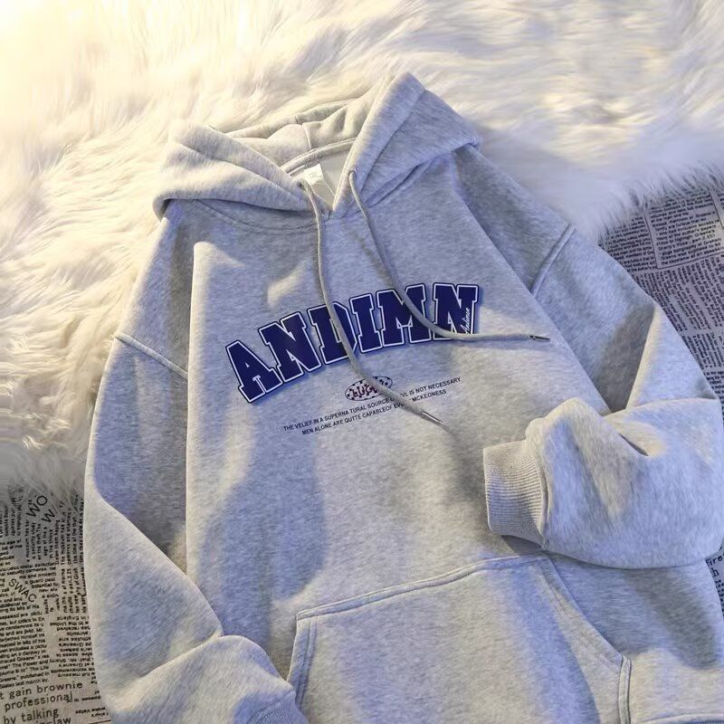 Pure Pure American Style Pullover Hoodie Men's Spring Autumn Winter Trendy Brand Regular Sweatshirt Youth Casual Top Men_viptrois.com