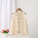 Baby Summer Cool Sleeveless One Piece Vest For Boys And Girls Baby Colorful Button Casual Romper For Going Out Crawling Clothes_viptrois.com