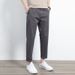 Men's Slim Straight Leg Casual Trousers Pure Cotton Loose Fit Versatile Light Business Style Trendy New Arrival_viptrois.com