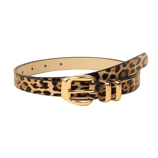 2025 Leopardenmuster Pu Damengürtel Trendy Casual Vielseitig Jeans Accessoires Gürtel Y2k Mädchen Schwarzes Leder Gold Dornschließe Bund_viptrois.com