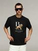 Men's 100% Cotton BELVORIS LONDON Lion Letter Print T-shirt Summer Casual Round Neck Regular Fit Vintage Streetwear Short Sleeve Graphic Tee_viptrois.com
