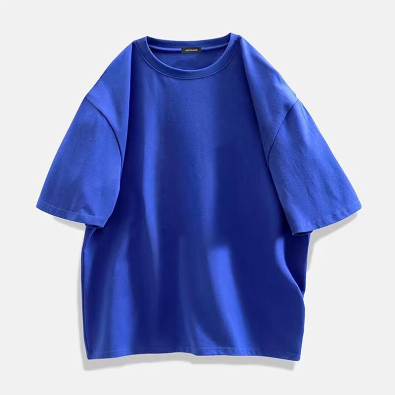 Men's Clothing Summer Ice Silk Cool T Shirt Men's Loose Round Neck Half Sleeve Trendy Brand Simple Short Sleeve T Trendy All Match Print_viptrois.com