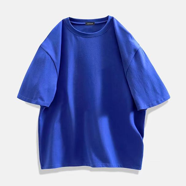 Men's Clothing Summer Ice Silk Cool T Shirt Men's Loose Round Neck Half Sleeve Trendy Brand Simple Short Sleeve T Trendy All Match Print_viptrois.com