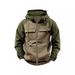 Trend Cross-Border Spring Autumn New Men's Hooded Solid Color European And American Youth Sports Multi-Pocket Patchwork_viptrois.com