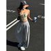 Men's Clothing Korean Style Retro Niche Casual Pants For Women, New Loose Sports Sweatpants, Wide Leg Versatile Long Pants_viptrois.com