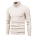 Autumn New Men's Korean Knitwear High Neck Slim Fit Bottom Sweater_viptrois.com