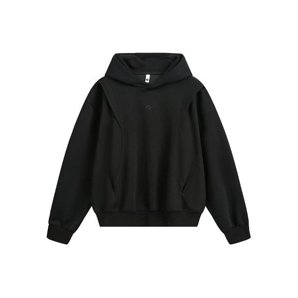 2025 New Loose-Fit Cut Cotton Blend Sweatshirt For Men Cleanfit Solid Color Oversized Hooded Casual Hoodie Jacket_viptrois.com