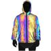 Men's Clothing New spring and autumn colorful reflective men's jacket fashion colorful reflective hooded jacket_viptrois.com