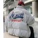 Men's Corduroy Padded Jacket - Winter Streetwear Bomber Coat With Embroidery & Stand Collar, Loose Fit, Warm Fleece Lining (Beige, Grey)_viptrois.com