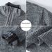 Men's Casual Knit Sweater – Relaxed Fit, Stand Collar, Solid Color Pullover (Light Gray/Dark Gray/Burgundy/Blue/Coffee)_viptrois.com