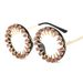 European And American Retro Round Frame Rhinestone Glasses For Men Metal Rivets Exaggerated Personality Prince Mirror Trendy Flat Mirror For Women_viptrois.com