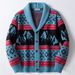 Pure Foreign Trade Cross-Border Men's Clothing European And American Retro Jacquard Knitted Jacket Outdoor Winter Thickened_viptrois.com