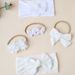5 Piece Set Of Baby Lace Headbands For Girls With Bows And Flowers For Baby Photo Taking Props That Do Not Bind The Hair_viptrois.com