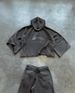 2026 American Personality Trend Loose Knitted Hoodie Design Sense Retro Dark Men's And Women's Same Sweater_viptrois.com