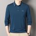 Nordmann Cross-Border Foreign Trade Middle-Aged Long-Sleeved T-Shirt Polo Men's Spring And Autumn Business Casual Top Solid Color_viptrois.com