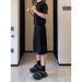 Men's Clothing Cleanfit Wide Leg Suit Shorts Men's Summer Drape High End Pants Straight Loose Five Or Six Points Breeches_viptrois.com