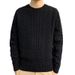 Men's Chunky Knit Cable Sweater - Oversized Winter Pullover With Soft Polyester Blend, Loose Fit Style_viptrois.com