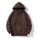 Retro Street Style Solid Color Hooded Sweatshirt For Men And Women, Winter Fleece-lined, Thick, Loose-fitting, Couple's_viptrois.com