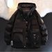 Men's Winter Hooded Down Jacket With White Duck Feather Filling, Thickened Warm Workwear Coat For Teens & Adults_viptrois.com