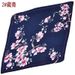 Women's Wrinkled 90 Large Square Head Summer New Elegant Peach Blossom Pattern Printed Silk Scarf_viptrois.com