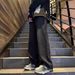 Men's Clothing Starry Sky Pattern Jeans Niche Design Straight Flared Wide Leg Pants_viptrois.com
