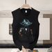 2025 New Sleeveless Base Vest Men's Trendy Brand Sports Short Sleeved T-shirt Loose Top_viptrois.com