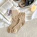 2025-Furry Socks For Women's Autumn And Winter Outerwear, Paired With Burken Shoes And Mid-calf Socks_viptrois.com