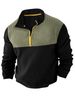 Two Pieces Of Men's T-shirt, Double-layer V-neck, Autumn And Winter Style, Fashionable Patchwork, Large-sized Base Layer, Long-sleeved T-shirt For Men_viptrois.com