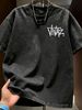 Summer New Washed Short-sleeved T-shirt, Men's Graffiti Vivaz Letter Creative Printing Half-sleeved Youth Trend Versatile Casual Loose Base_viptrois.com