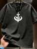 Summer New Short-sleeved T-shirt, Men's Mystic Cross Symbol Creative Printing Half-sleeved Youth Trend Versatile Casual Loose Base Tee_viptrois.com
