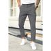 Men's 2024 New Spring And Autumn Men's Double Pleated Line Solid Color Casual Formal Trousers_viptrois.com