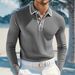 Men's Premium Slim-Fit Long-Sleeve Polo Shirt – Breathable Performance Fabric – Business Casual & Smart Office Wear S-XXXL_viptrois.com