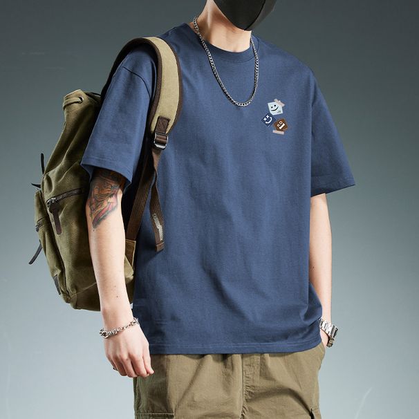 Pure Cotton American Fashion Brand Street Round Neck Printed Short Sleeved T-Shirt For Men's Spring And Summer New_viptrois.com