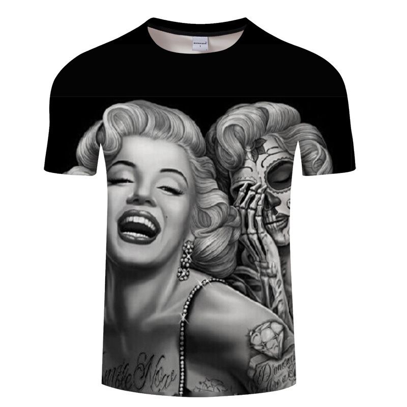 3D Men's T-shirt Dark Skull Digital Printed Short Sleeve Top_viptrois.com
