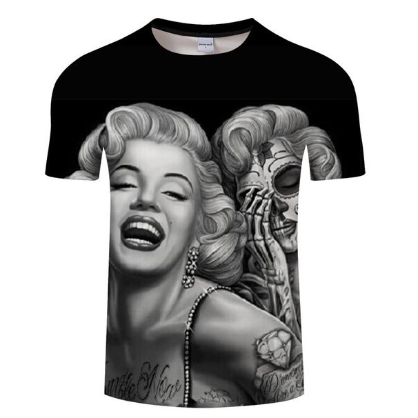 3D Men's T-shirt Dark Skull Digital Printed Short Sleeve Top_viptrois.com