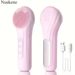 Rechargeable Silicone Facial Cleanser Brush with Constant Temperature Heating and Vibration Massage Waterproof, Ideal for Pore Cleansing- Suitable f_viptrois.com