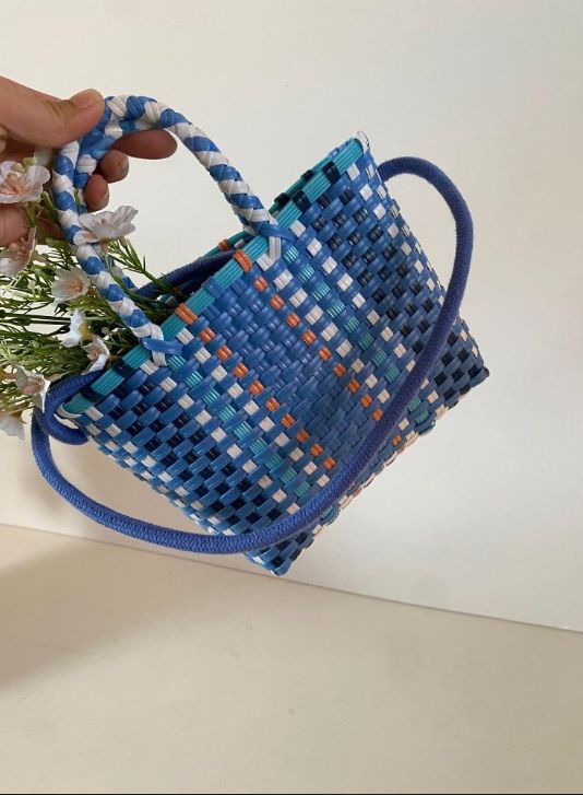 Women's Bags New Color Rattan Bucket Bag Women's Bag Small Straw Bag Hand Held Vegetable Basket Bag Crossbody Woven Bag_viptrois.com