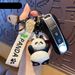 Bag Pendant Handcrafted Panda Couple Keychain - Resin & Wood Carving Style With Bamboo Accents (Exquisite Gift Idea)_viptrois.com