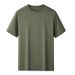 Men's Clothing Light Luxury Liquid Cool Round Neck Short Sleeved T Shirt For Mensmall White T Shirt_viptrois.com