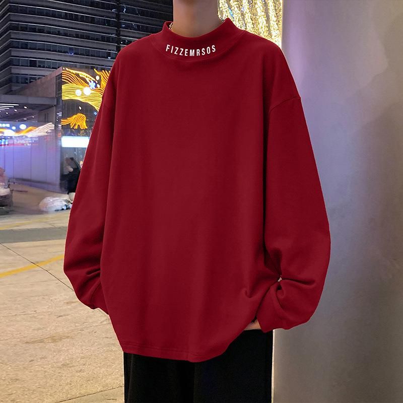 Men's Clothing Men's Half-Turtle Neck Thermal Knit Sweater - Soft Fleece-Lined Winter Pullover, Relaxed Fit, Stretch Comfort, Casual & Stylish_viptrois.com