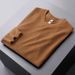 Men's Textured Long Sleeve T-Shirt - Soft Cotton Blend Crew Neck Casual Top For Fall & Spring (Regular & Fleece Lined Options)_viptrois.com