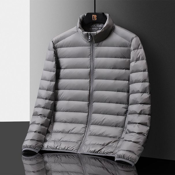 Plus Size New Lightweight Jacket Men Stand Collar Short White Duck Down Youth Outerwear Men's Coat_viptrois.com