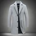 Men’s Slim-Fit Wool-Blend Trench Coat, Long-Length Casual Overcoat With Multi-Pocket Design, Lightweight Polyester-Cotton Blend,_viptrois.com