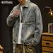 Men's Clothing All Match Trendy High Street Retro Style Sequined Fashionable Denim Jacket All Match Handsome Trend_viptrois.com