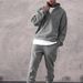 Men's Casual Long Sleeve Stand Collar Fleece-Lined Sweatshirt – Comfortable & Warm Autumn Pullover (Gray, Dark Gray, Light Blue, Dark Blue)_viptrois.com