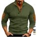 Men's Casual Long Sleeve Knit Sweatshirt With Stand Collar - Lightweight & Breathable For Spring & Fall - Classic Checkered Pattern (S-XXXL)_viptrois.com