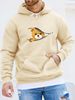 Men's Autumn And Winter Casual Fashionable Loose Hooded Sweatshirt With Bear Zipper Cartoon Pattern Printed Warm Long Sleeved Pullover_viptrois.com