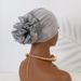 Women's New Large Flower Middle Eastern Headscarf Hat Elegant Fashion Headband Flower Headband Hat_viptrois.com