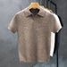 Men's Clothing High Grade Polo Collar Short Sleeved Sweater Men's Summer New Fashion Slim Fit Half Sleeved Lapel Knitted Bottoming Shirt_viptrois.com