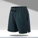 New Men's Quick Drying Loose Fit Five Point Sports Casual Pants Thin Ice Silk Beach Shorts_viptrois.com